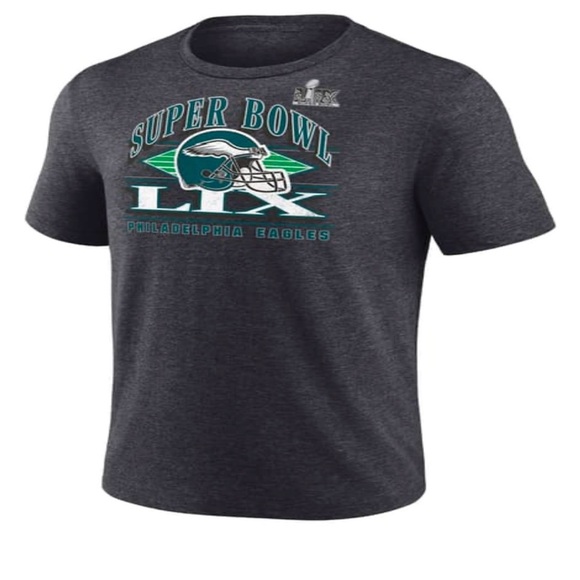 NWT Men's Fanatics Philadelphia Eagles Gray Super Bowl LIX T-Shirt - Picture 1 of 4